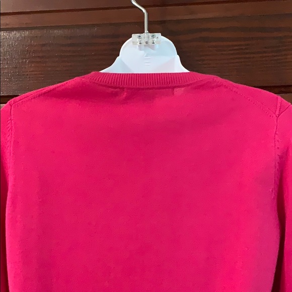 DRAPER JAMES Raspberry Argyle Merino Wool Sweater - Picture 9 of 15